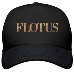 Black FLOTUS Cap With Metallic Text