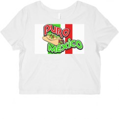 Ladies Slim Fit Crop Top Tee