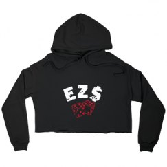 Ladies Relaxed Fit Cropped Fleece Hoodie