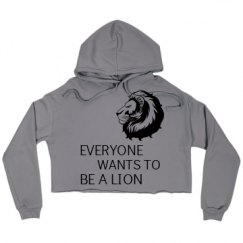 Ladies Relaxed Fit Cropped Fleece Hoodie