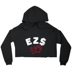 Ladies Relaxed Fit Cropped Fleece Hoodie