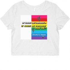 Ladies Slim Fit Crop Top Tee