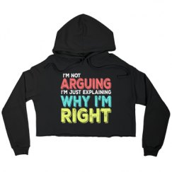 Ladies Relaxed Fit Cropped Fleece Hoodie