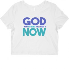 Ladies Slim Fit Crop Top Tee