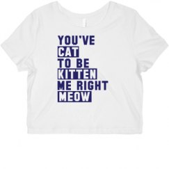 Ladies Slim Fit Crop Top Tee