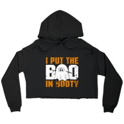 Ladies Relaxed Fit Cropped Fleece Hoodie