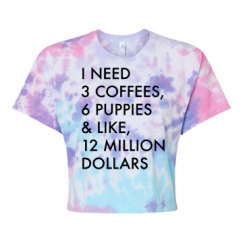 Women's Tie Dye Crop Top Tee