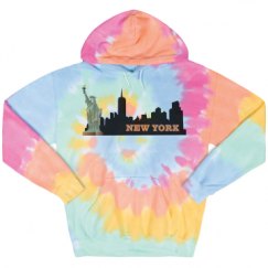 Unisex Tie-Dye Fleece Hoodie