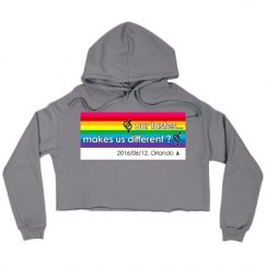 Ladies Relaxed Fit Cropped Fleece Hoodie