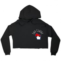 Ladies Relaxed Fit Cropped Fleece Hoodie