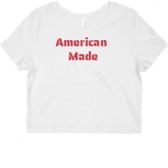 Ladies Slim Fit Crop Top Tee