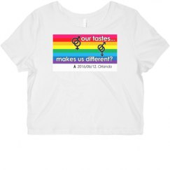 Ladies Slim Fit Crop Top Tee