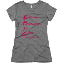 Ladies Slim Fit Super Soft Triblend Tee