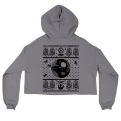 Ladies Relaxed Fit Cropped Fleece Hoodie