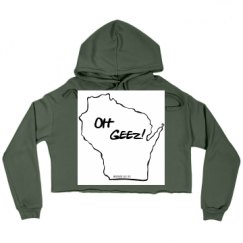 Ladies Relaxed Fit Cropped Fleece Hoodie