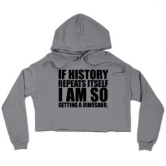 Ladies Relaxed Fit Cropped Fleece Hoodie