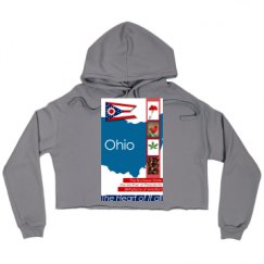 Ladies Relaxed Fit Cropped Fleece Hoodie