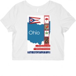 Ladies Slim Fit Crop Top Tee