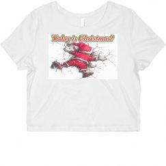 Ladies Slim Fit Crop Top Tee