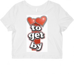 Ladies Slim Fit Crop Top Tee