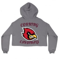 Ladies Relaxed Fit Cropped Fleece Hoodie