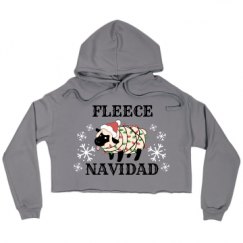 Ladies Relaxed Fit Cropped Fleece Hoodie