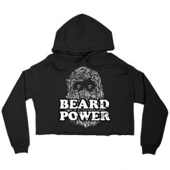 Ladies Relaxed Fit Cropped Fleece Hoodie