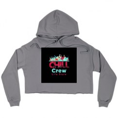 Ladies Relaxed Fit Cropped Fleece Hoodie