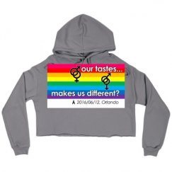 Ladies Relaxed Fit Cropped Fleece Hoodie