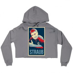 Ladies Relaxed Fit Cropped Fleece Hoodie