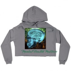 Ladies Relaxed Fit Cropped Fleece Hoodie