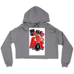 Ladies Relaxed Fit Cropped Fleece Hoodie