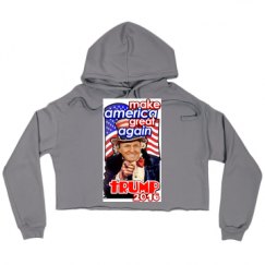 Ladies Relaxed Fit Cropped Fleece Hoodie