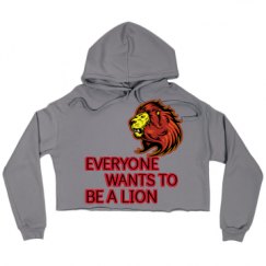 Ladies Relaxed Fit Cropped Fleece Hoodie