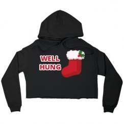 Ladies Relaxed Fit Cropped Fleece Hoodie