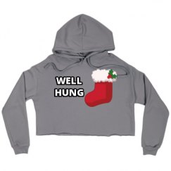 Ladies Relaxed Fit Cropped Fleece Hoodie