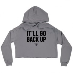 Ladies Relaxed Fit Cropped Fleece Hoodie