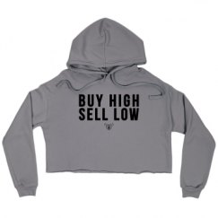 Ladies Relaxed Fit Cropped Fleece Hoodie