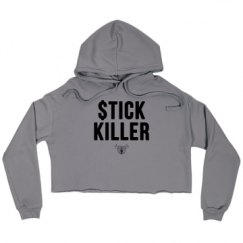 Ladies Relaxed Fit Cropped Fleece Hoodie