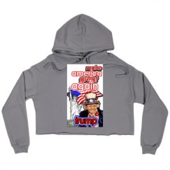 Ladies Relaxed Fit Cropped Fleece Hoodie