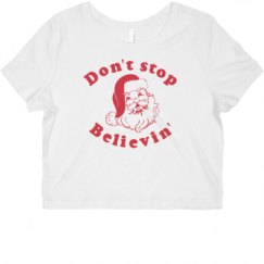 Ladies Slim Fit Crop Top Tee