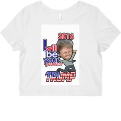 Ladies Slim Fit Crop Top Tee