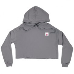 Ladies Relaxed Fit Cropped Fleece Hoodie