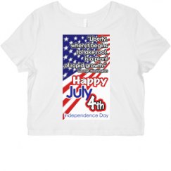 Ladies Slim Fit Crop Top Tee