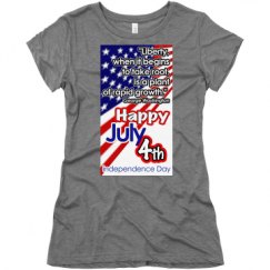 Ladies Slim Fit Super Soft Triblend Tee