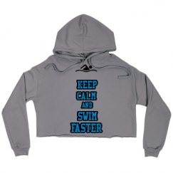 Ladies Relaxed Fit Cropped Fleece Hoodie