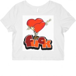 Ladies Slim Fit Crop Top Tee