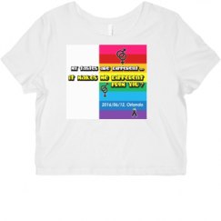 Ladies Slim Fit Crop Top Tee