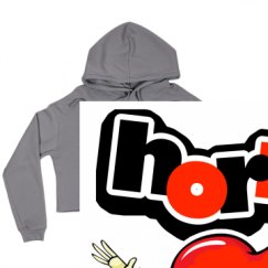 Ladies Relaxed Fit Cropped Fleece Hoodie