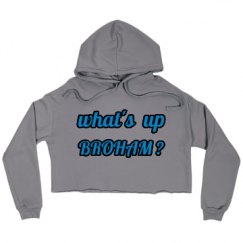 Ladies Relaxed Fit Cropped Fleece Hoodie